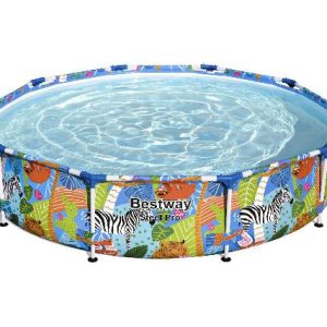 Zwembad steel pro rond jungle