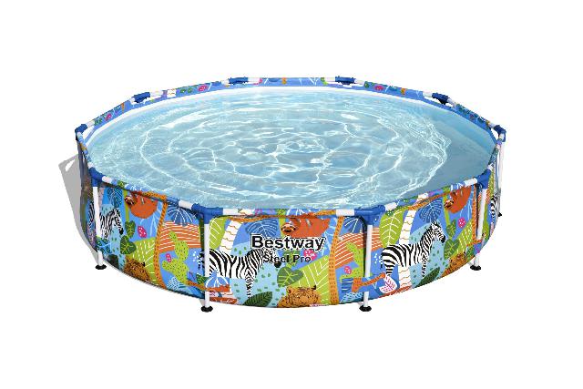 Zwembad steel pro rond jungle